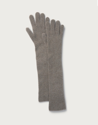 Ribbed Long Gloves