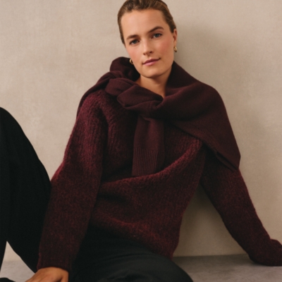 Ribbed Longline Jumper with Alpaca