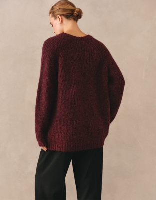 Ribbed Longline Jumper with Alpaca