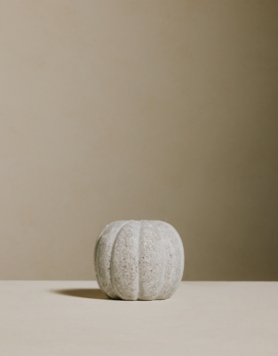 Ribbed Marble Dinner Candle Holder