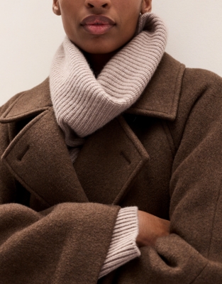 Ribbed Snood with Cashmere