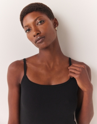 brown strappy vest top