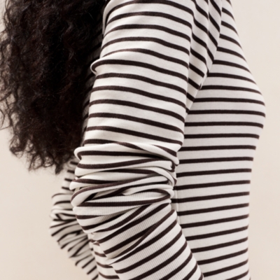 Ribbed Stripe Jersey Top
