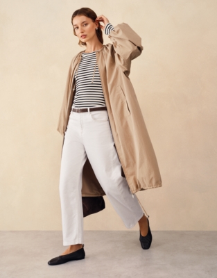 Ribbed Striped Crew Neck Top