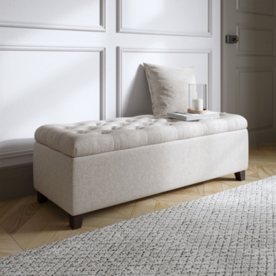 Richmond Linen Blend Ottoman