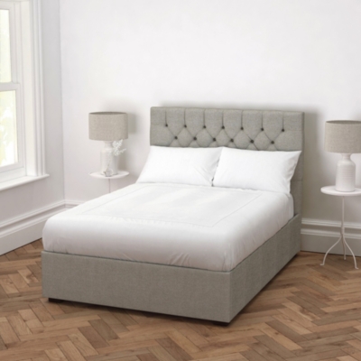 Richmond Tweed Bed Beds The White, Tall Grey Super King Headboard