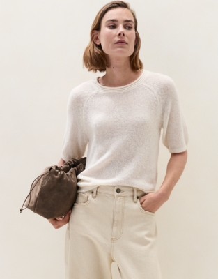 Ripple Stitch T-shirt with Alpaca
