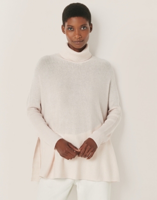 Roll Neck Oversized Jumper with Cashmere Jumpers Cardigans The White Company UK