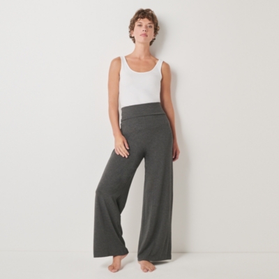 Roll Top Wide Leg Lounge Trousers