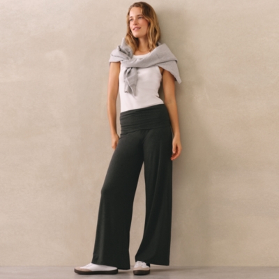 Roll Top Wide Leg Lounge Trousers