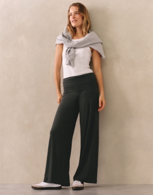 Roll Top Wide Leg Lounge Trousers
