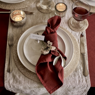 Round ChampagneBeaded Placemats Set of 2 Home Accessories Sale