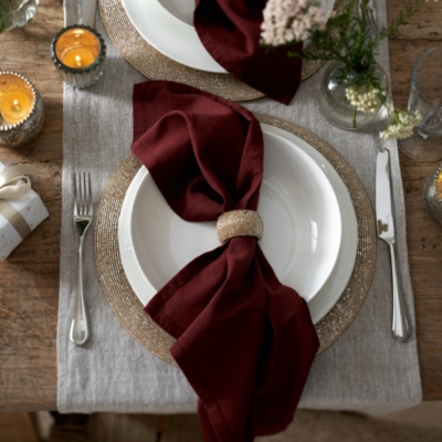 Round ChampagneBeaded Placemats Set of 2 Home Accessories Sale