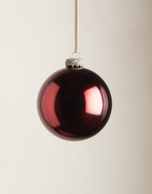 Round Claret Bauble