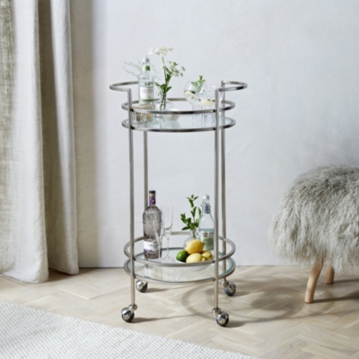 Round Drinks Trolley Coffee Side, Round Drinks Trolley Table