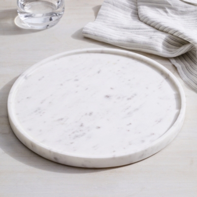 Round deals marble tray