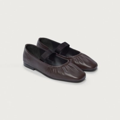 Ruched Mary Jane Ballerinas