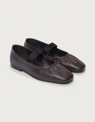 Ruched Mary Jane Ballerinas