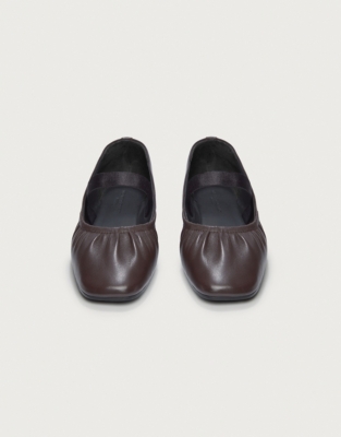 Ruched Mary Jane Ballerinas