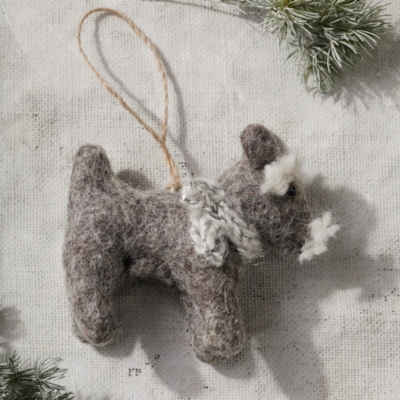 Rufus Schnauzer With Scarf Christmas Decoration Christmas Tree