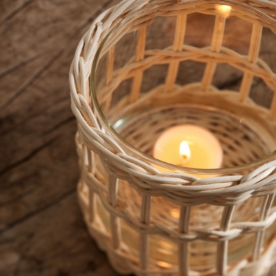 Ruskin Rattan Tealight Holder