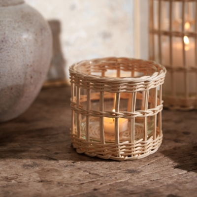 Ruskin Rattan Tealight Holder