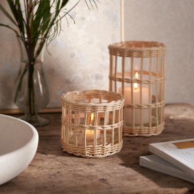 Ruskin Rattan Tealight Holder