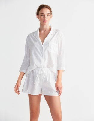 Cotton Star Print Pyjama Set | Pyjamas | The White Company UK