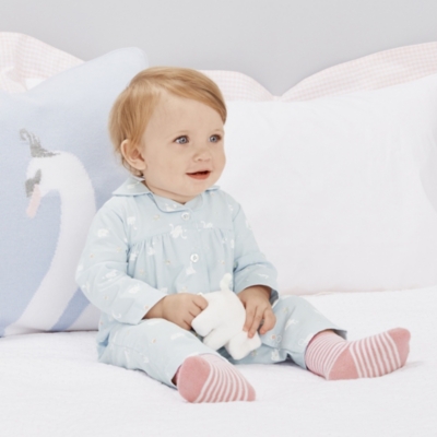 Swan Lake Flannel Sleepsuit | The Little White Company | The White ...