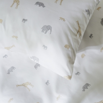 Safari Easycare Bed Linen Set Children's Bed Linen The White Company UK