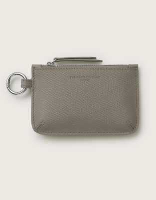 Saffiano Leather Coin Purse Keyring