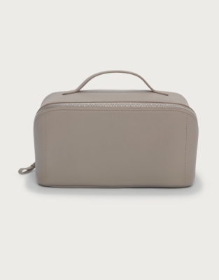 Saffiano Leather Fold Out Make Up Case