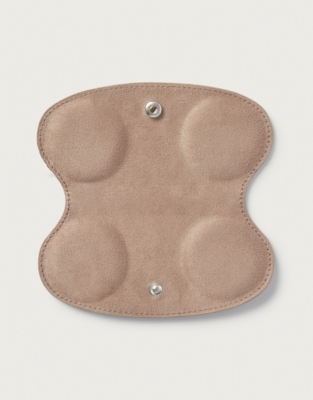 Saffiano Leather Glasses Case - Hot Chocolate