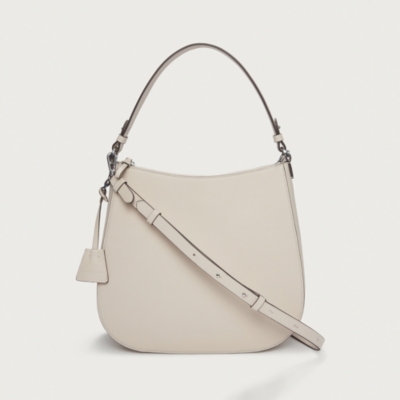 Saffiano Leather Hobo Bag