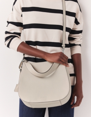 Saffiano Leather Hobo Bag