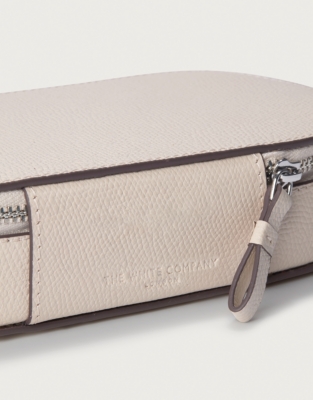Saffiano Leather Oval Travel Jewellery Case