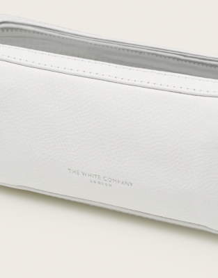 Saffiano Leather-Trimmed Mini Inflight Clear Cosmetic Case