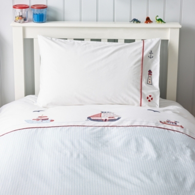 Sailboat Bed Linen Children's Home Sale The White Company UK