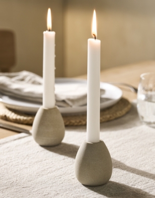 Sandstone Dinner Candle Holder