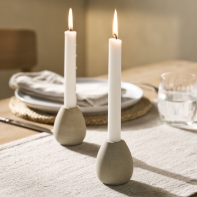 Sandstone Dinner Candle Holder