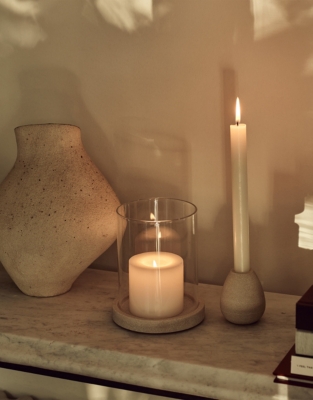 Sandstone Dinner Candle Holder