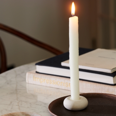Sandstone Pebble Dinner Candle Holder