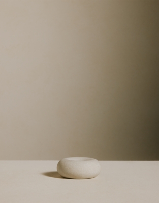 Sandstone Pebble Dinner Candle Holder