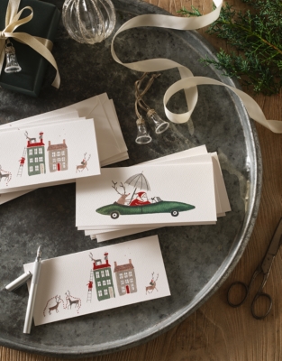 Santa and Reindeer Charity Christmas Card – Set of 12