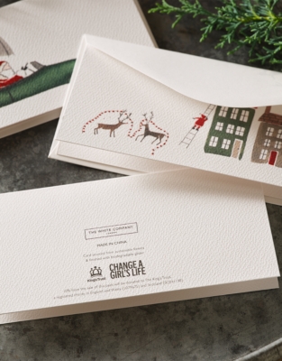 Santa and Reindeer Charity Christmas Card – Set of 12