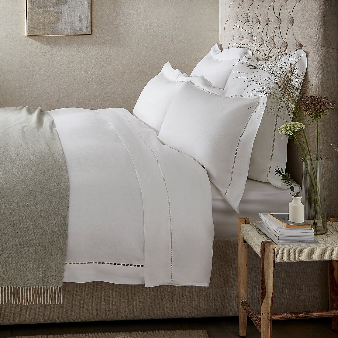 The White Company Santorini Oxford Pillowcase 100% Cotton 200 Thread 