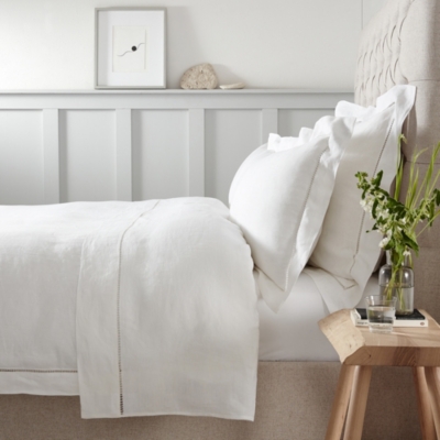 Santorini Linen Bed Linen Collection The White Company Uk