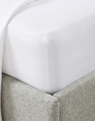 Santorini Linen Deep Fitted Sheet