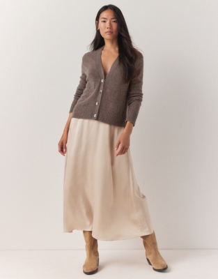 White company 2024 satin wrap skirt