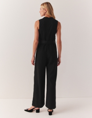 Satin Back Crepe Jumpsuit Dresses & Jumpsuits The White Company UK